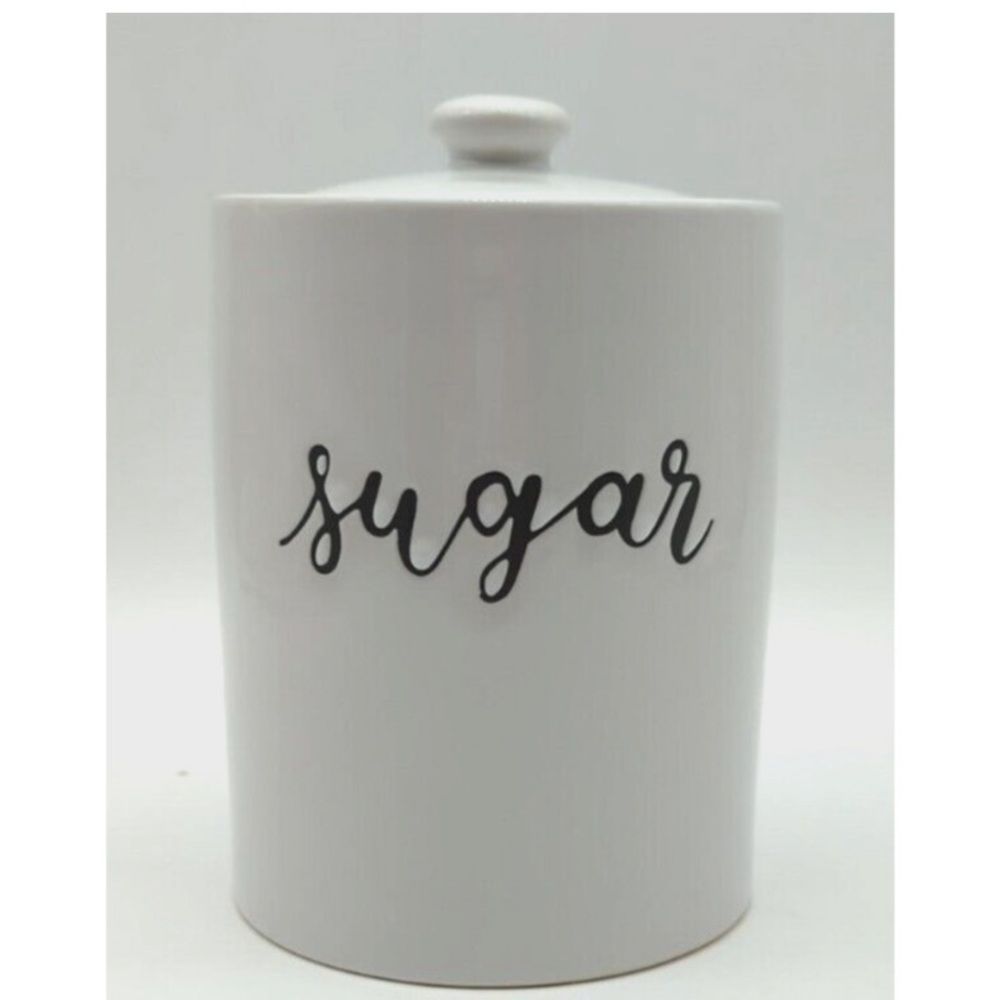 Threshold Stoneware White Sugar Container